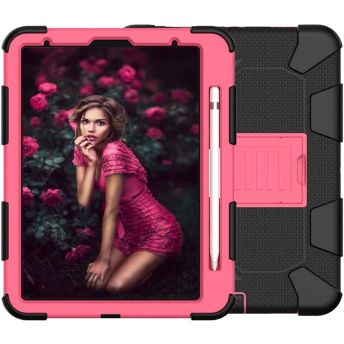 Étui pour iPad Air 4 10.9" avec Support et Emplacement pour Stylet Rose 1