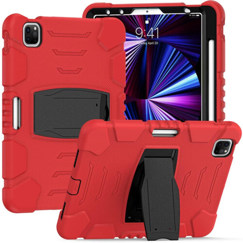 Étui pour iPad Pro 3/2/1 11” avec Support et Emplacement pour Stylet Rouge