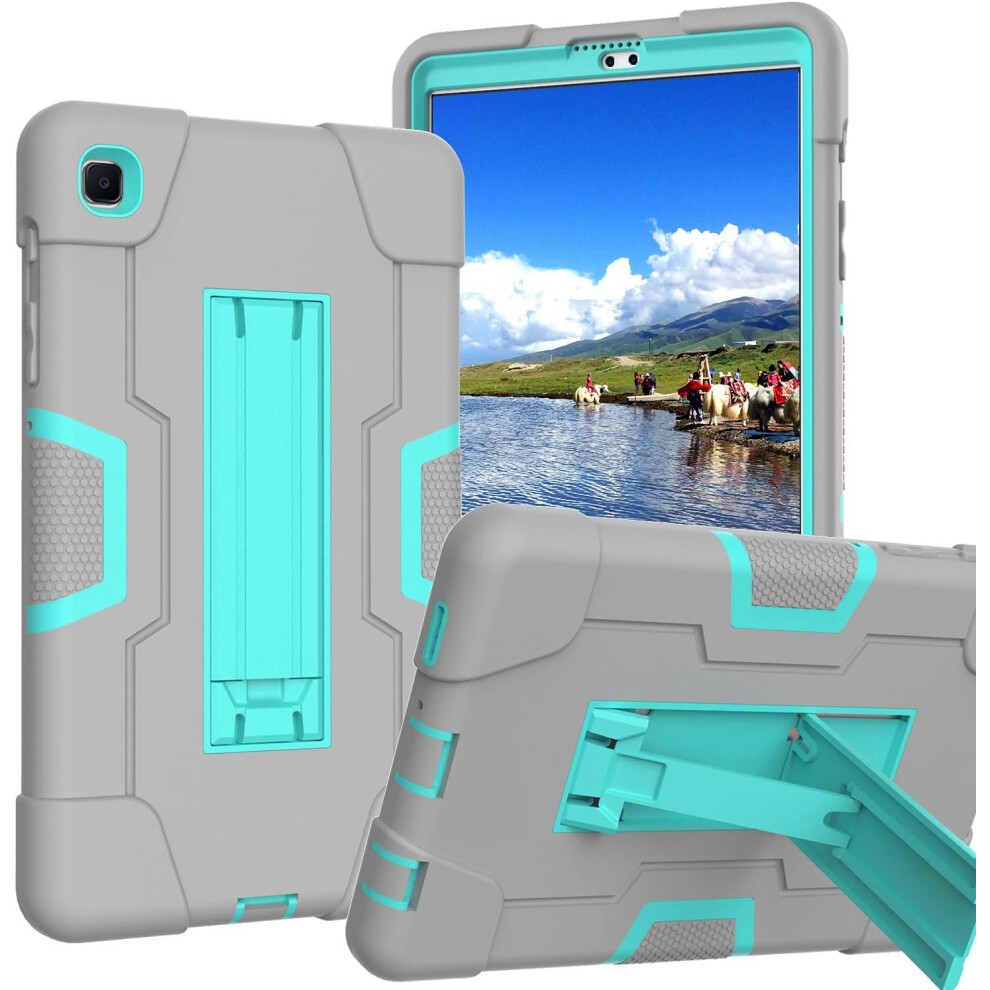 Armour Case For Samsung Tab A7 Lite - Heavy Duty Shockproof Cover With Built-In Kickstand For 8.7-Inch Tablet, Grey 5906792660093