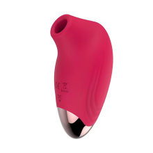 Petit vibromasseur avec fonction de succion 10 modes étanche rouge