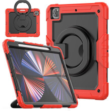 Étui pour iPad Pro 11” avec Support Rotatif et Emplacement pour Stylet Rouge