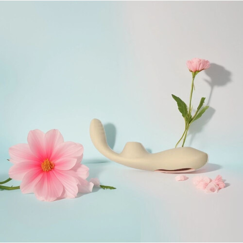 Vibromasseur discret 10 modes de vibration et 7 modes de succion Beige 2