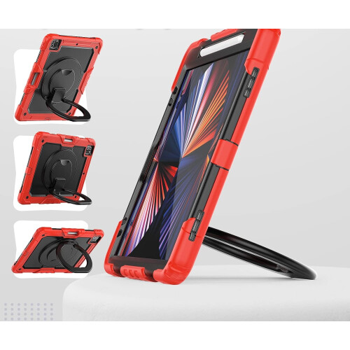 Étui pour iPad Pro 11” avec Support Rotatif et Emplacement pour Stylet Rouge 2
