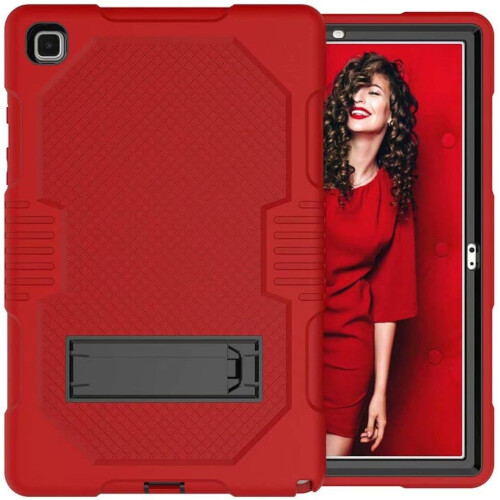 Étui pour Samsung Galaxy Tab A7 10.4" Robuste avec Support Rouge 1