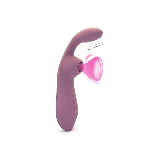 Vibromasseur discret 10 modes de vibration et 7 modes de succion Rose 1