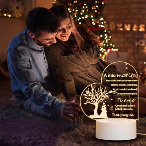 HooJtny Lampe LED pour mari Blanc 1