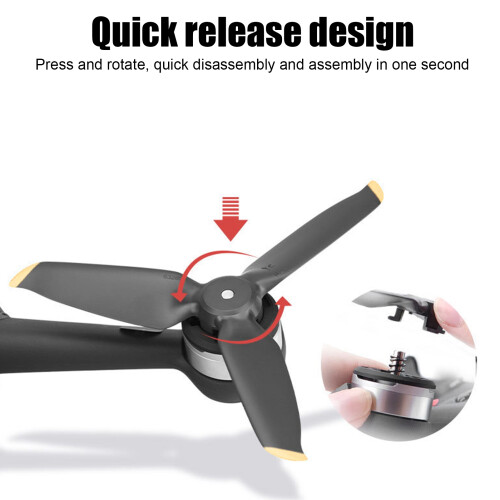 Upgrade Your FPV Drone with 2Pack Quick Release Gold Edge Props 2