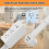 Extensor de enchufes eléctricos - Extensor de enchufes, toma de corriente extensible para lugares de difícil acceso, con USB-A, USB-C, 2 tom 2