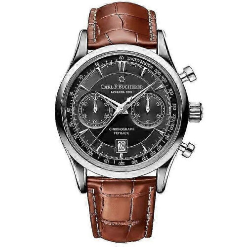(καφέ-μαύρο) Νέο ρολόι Carl F. Bucherer του 2025 με πολυλειτουργικό χρονογράφο και δερμά