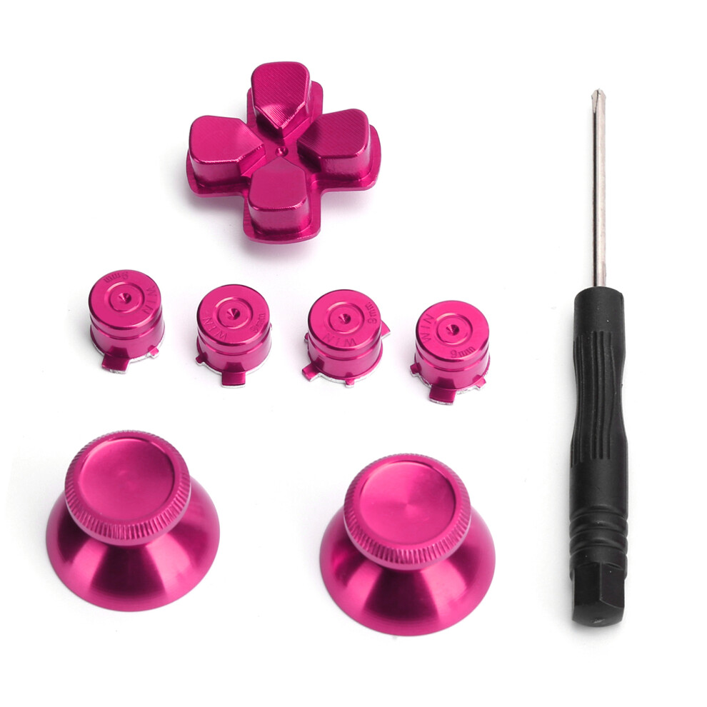 Rose Metal Thumbstick For Ps4 Gamepad Replacement, Aluminum Alloy Red 4611359378953