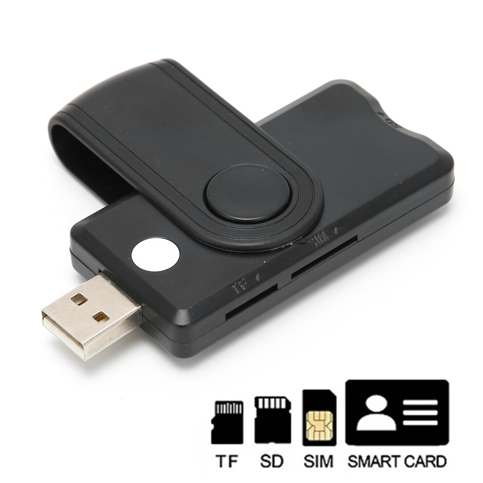 Mini Portable Smart Card Reader With Sd/Tf & Sim Slot Usb 2.0 3321359379003