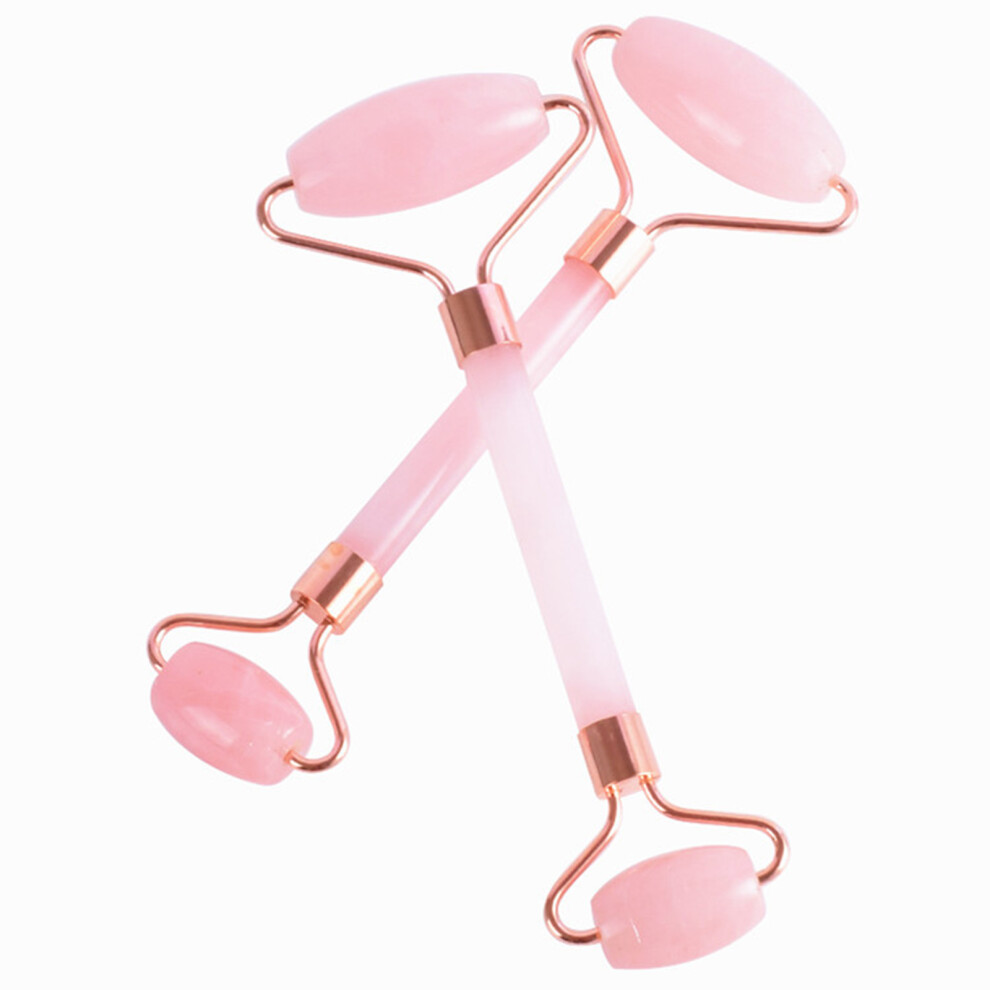 Pink Rose Quartz Face Roller Natural Jade Skin Tightening Massager
