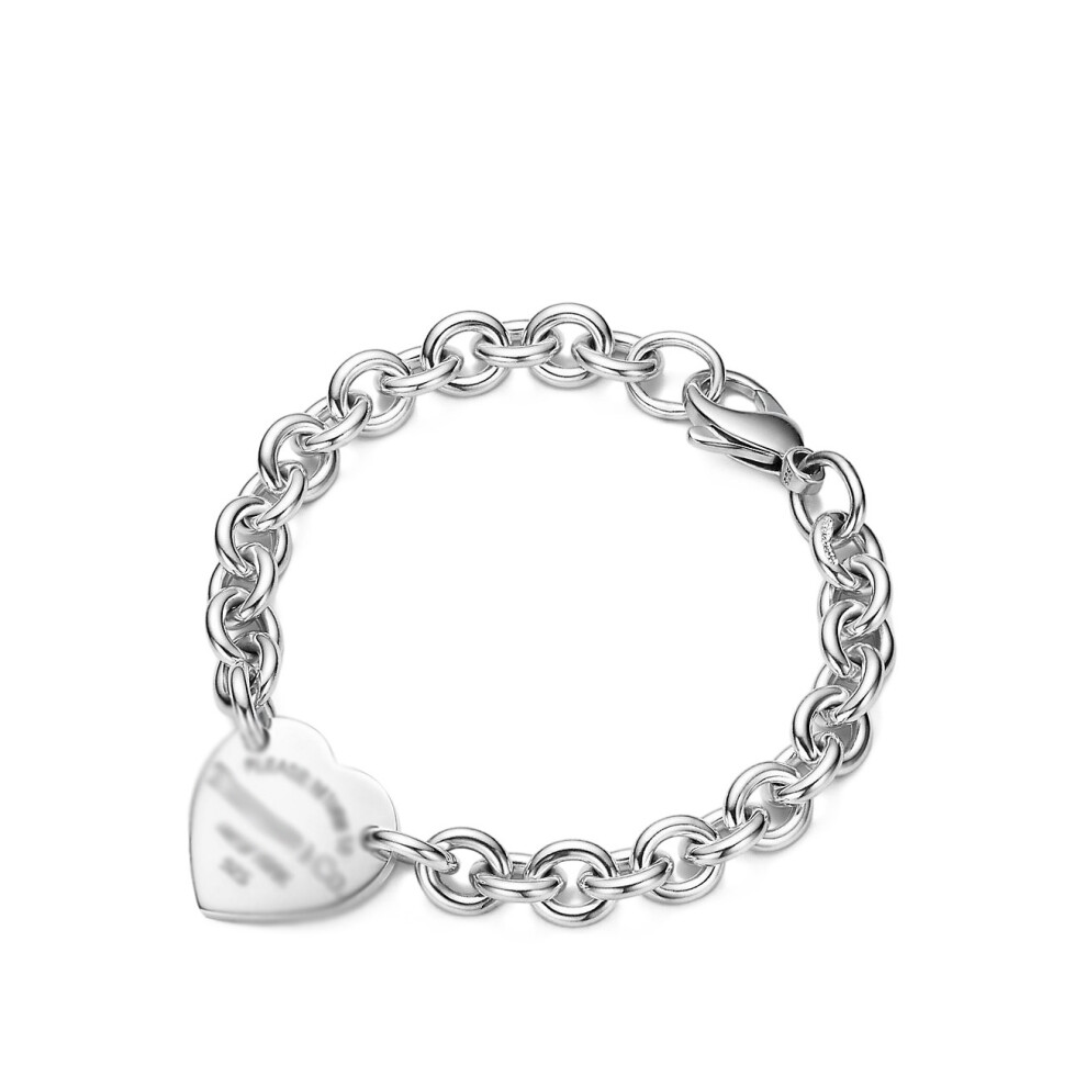 (Style EE, 18cm) The classic T family heart-shaped brand's new diamond-shaped heart pendant TO clasp bracelet