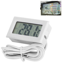 Digitales Aquarium-Thermometer mit Sonde, Weiß, 4,5x3x1,5 cm