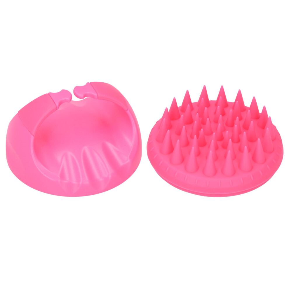 Red Multifunctional Rose Hair Scalp Massager & Shampoo Brush For Gentle Hair Cleaning