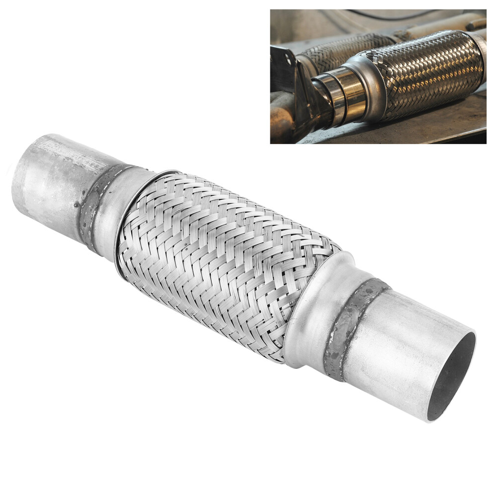 Durable 1.75X10in Stainless Steel Exhaust Flex Pipe For Vibration Isolation 4971359385062