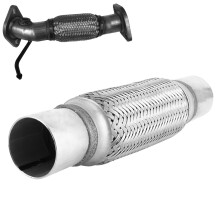 51 mm x 300 mm Edelstahl-Schweißauspuffbalg Universal