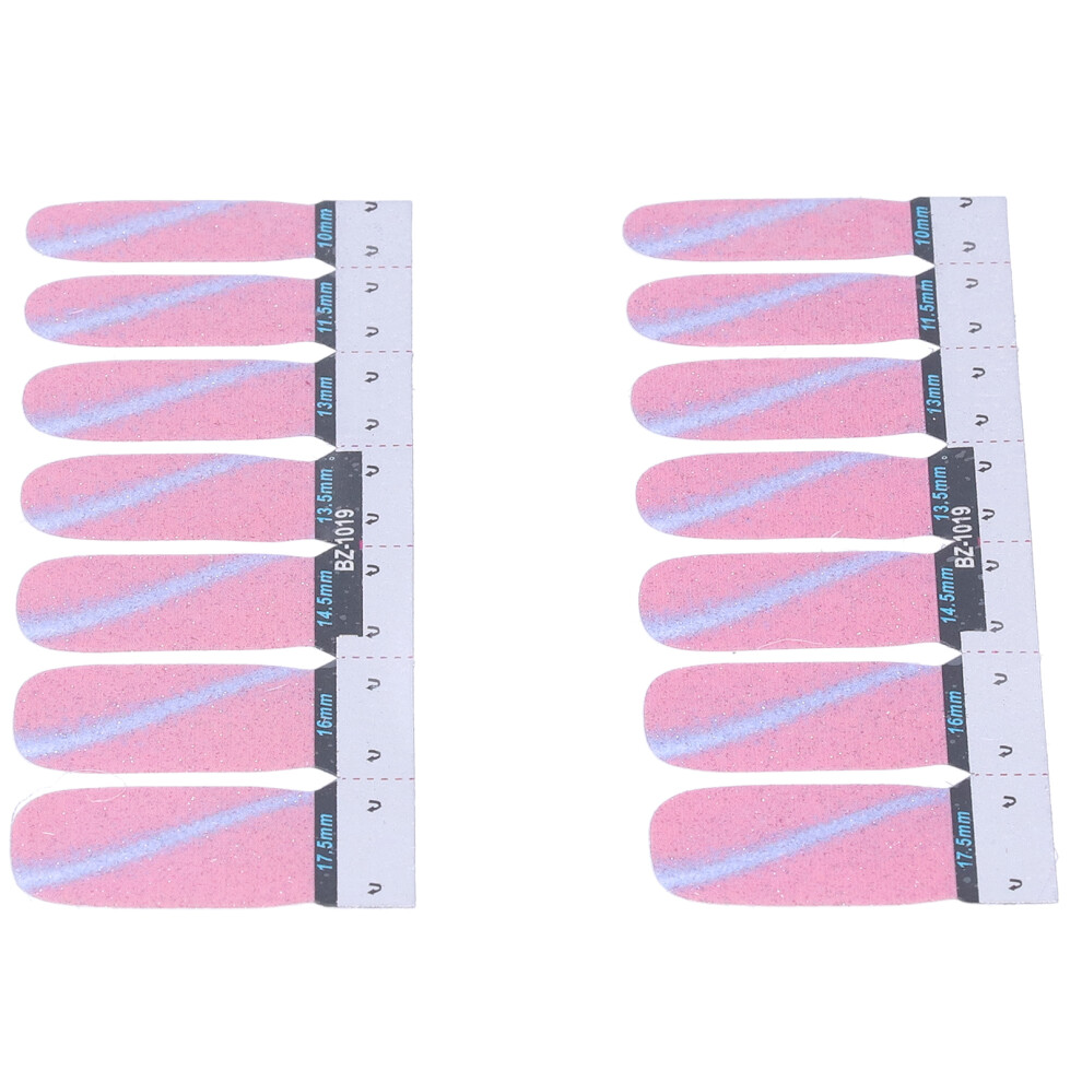 Easy Adhesion 14pcs Glitter Nail Wraps - Perfect for Salon & Home