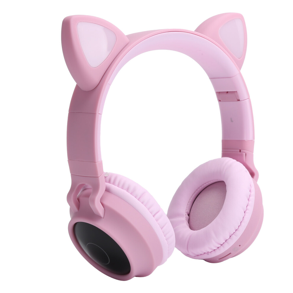 Wireless Cat Ear Headphones With 3D Led Bluetooth 5.0 Mic Pink/Light 7601359386932