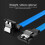 SATA 3 Data Cable Hard Disk Drive Signal Cable 6GB/S-0.5m blue 3