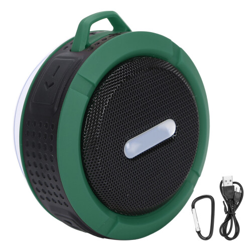 C6 Waterproof Bluetooth Speaker with Suction Cup, 3W, 500mAh, Green 1