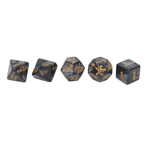 Black 5pcs Dice for Couples: Romantic Foreplay Toy for Valentine's 1