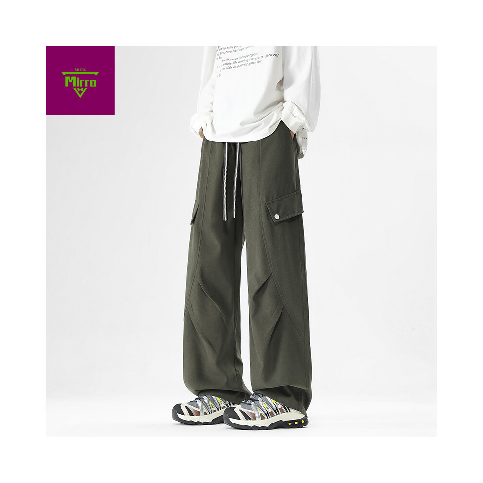 (4XL, Gray) Men's Clothing  Casual Workwear Long Pants Autumn Wide-Leg Loose Casual Versatile Men's Long Pants cargo pants for men-image-OPC-PMTQ6N6-NEW