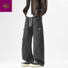 (4XL, Army Green) Men's Clothing  Casual Men's Cargo Pants Japanese Y2k Harajuku Loose Straight Wide Leg Trousers Baggy Pants Man Hip Hop Sweatpants
