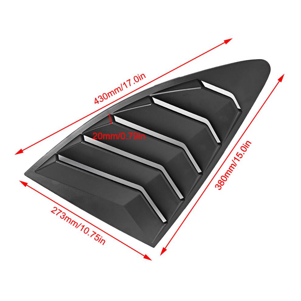 2Pcs Rear Window Louvers Spoiler Panel For Toyota 86 & Subaru Brz Black 9381359389499