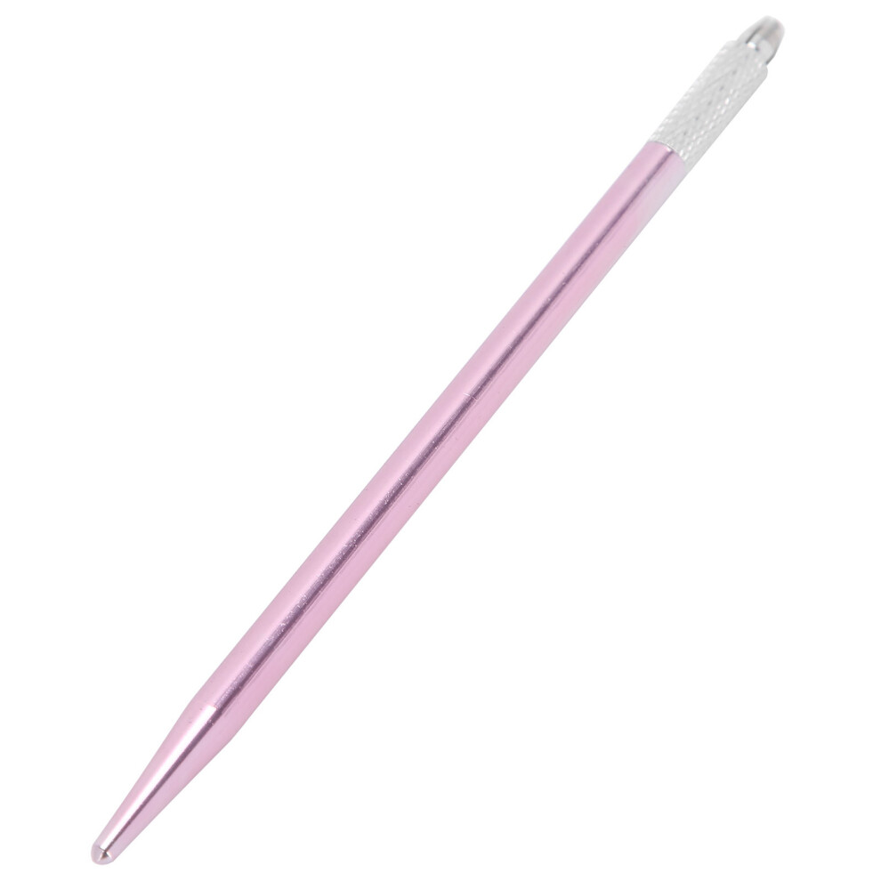 Pink Semipermanent Microblading Pen For Eyebrow Eyeliner Lips Aluminum Alloy