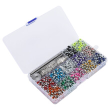 Flat Metal Eyelet Rivet Accessories for Fabric Silver Finish 10mm with Punch