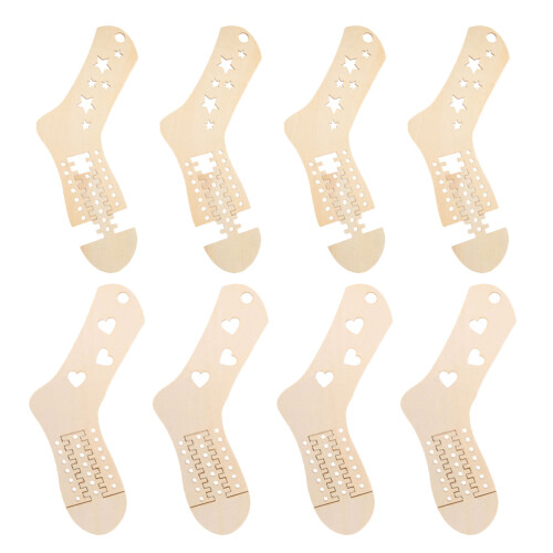 4 Paar Sock Blocker Stricksets Holz Für Strickmaschine 2