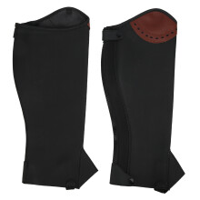 2Pcs Leather Half Chaps for Adults, Equestrian Horse Riding Protection