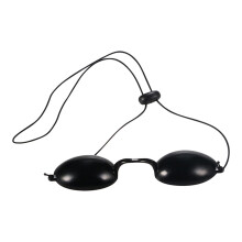 Flexibel UV-beständige Brille für Sonnenbank Augenschutz Schwarz 12x3cm