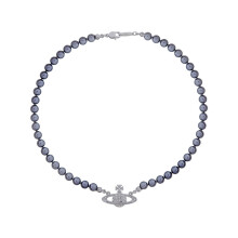 (Style 9) Saturn pearl necklace with lobster clasp