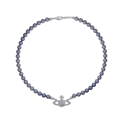 (Style 9) Saturn pearl necklace with lobster clasp