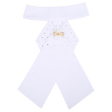 Cotton Horse Riding Stock Tie, White, 32x20.5cm, Adult Equestrian Collar