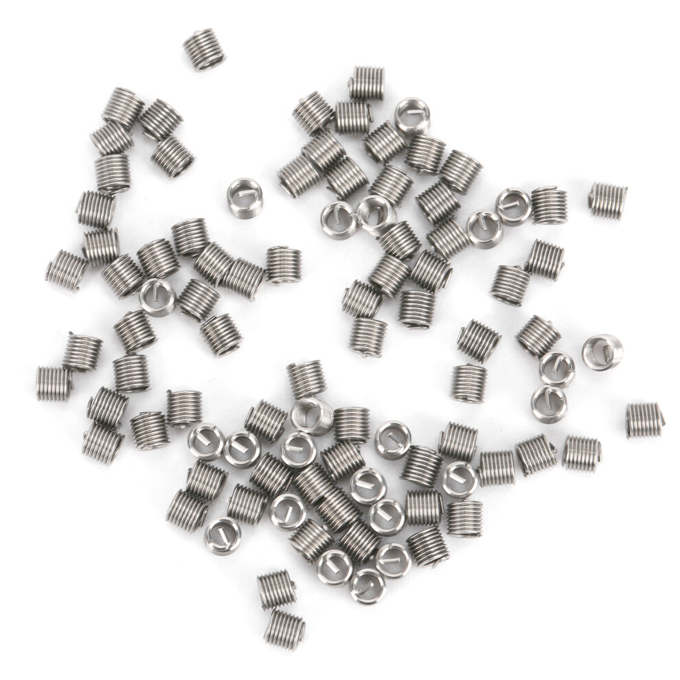 Stainless Steel M2.5x0.45 Thread Inserts 100Pcs Repair Fasteners 4981359398955