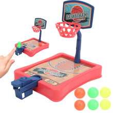 Mini Rotes Tisch-Basketballspiel für Kinder, 20x13x16,5 cm