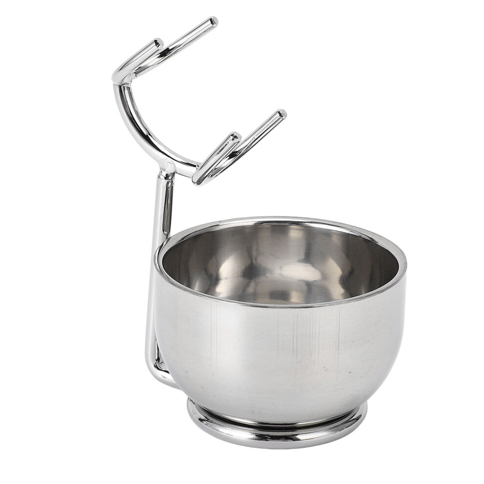 Metal Shaving Stand & Soap Bowl Set for Men Barber Bathroom Shower Room