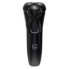 Afeitadora eléctrica Puruxe 2025 para hombre, afeitadora rotativa 4D con pantalla LCD, resistencia al agua IPX6, uso en seco y húmedo, recar