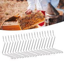 20PCS Stainless Steel Beehive Connector Bend Wire Fastener for Wooden Beehives