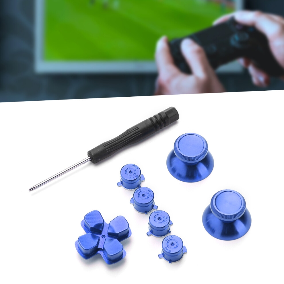 Metal Thumbstick Grip For Ps4 Controller, Aluminum Alloy Replacement Blue 8011359402249