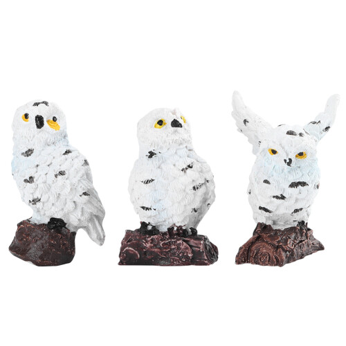 3Pcs Nette Mini Simulation Eule Decor Künstliche
