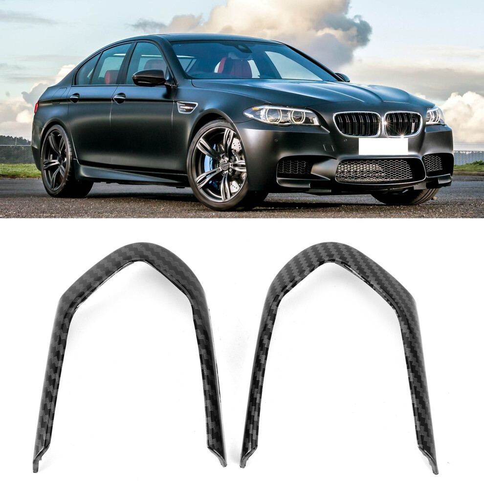 Carbon Fiber Style Steering Wheel Button Frame Fit For 5 Series F10 F18 2013-2017 4691359404012
