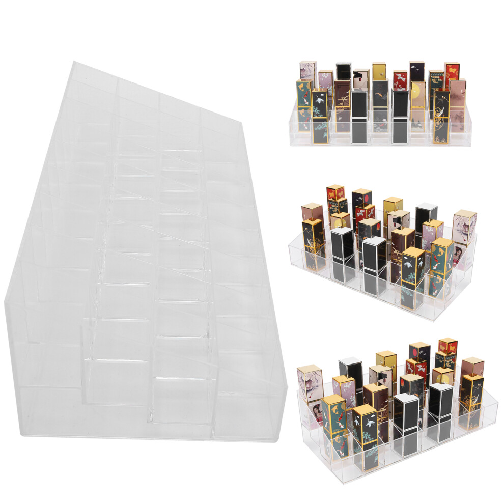 36-Compartment Transparent Lipstick Display Case for Makeup Storage