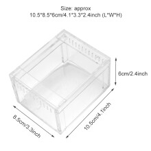 Acryl Reptilien-Brutkasten für Schlangen & Schildkröten 12L Transparent Leicht zu Reinigen