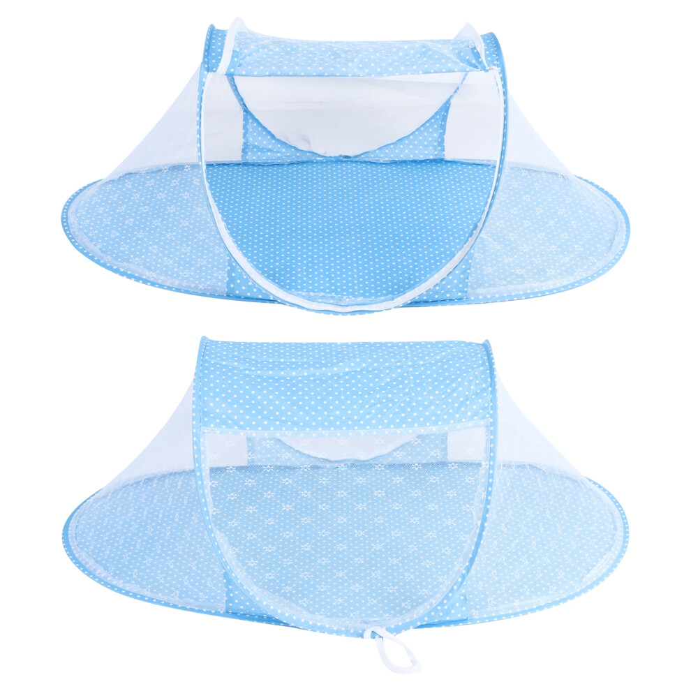 Portable Baby Mosquito Net 105X55cm Folding Crib Bedding Blue