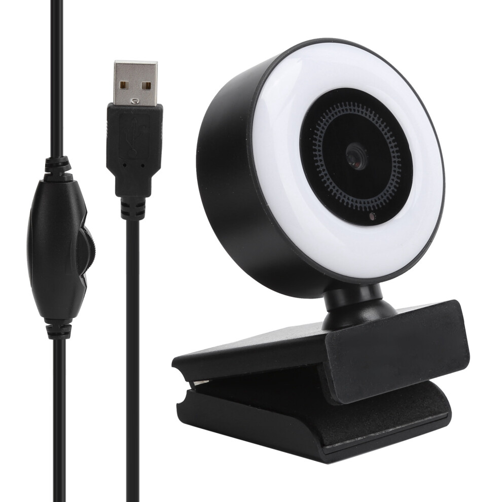 A40 Full Hd 1080P Webcam With Mic & Fill For Pc Laptop Online Learning Light 8131359407850