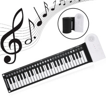 49-Key Portable Folding Electric Piano Keyboard – USB Rechargeable, Beginners Gift